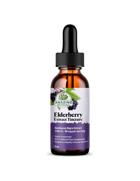 Extracto de Saúco Tinctura 100X Amazing Botanicals 60ml Extracto de Saúco Tinctura 100X Amazing Botanicals 60ml