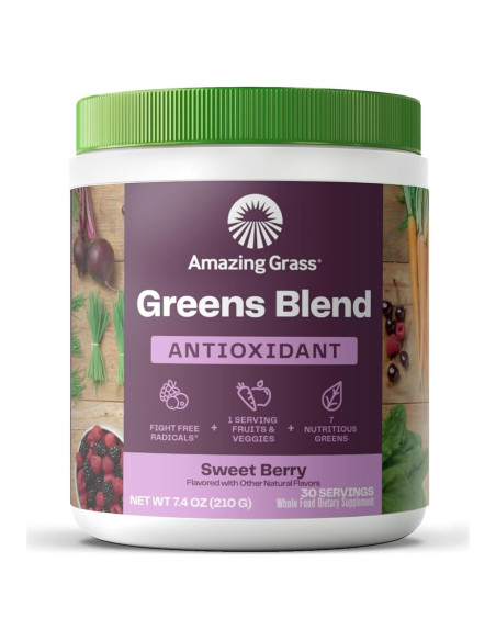 Mezcla de Verduras Antioxidante Amazing Grass 210g - Baya Dulce Mezcla de Verduras Antioxidante Amazing Grass 210g - Baya Dulce