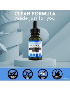 Biotina y Colágeno Super Natural Goods - 15,000 mcg - 113.4 g 2