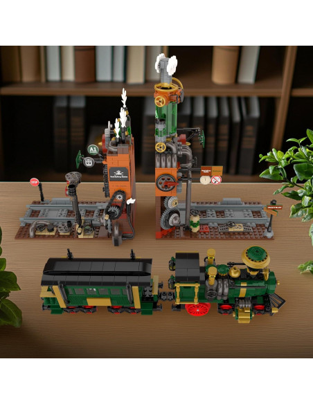 Set de Construcción Tren de Vapor Medieval 1379 Piezas Set de Construcción Tren de Vapor Medieval 1379 Piezas