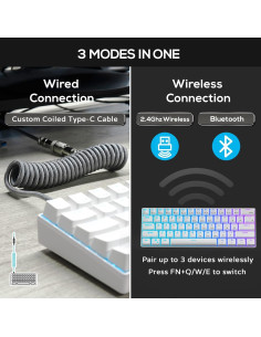 Teclado Mecánico RK ROYAL KLUDGE RK61 60% RGB Inalámbrico 2
