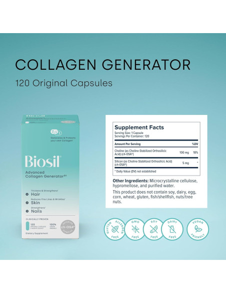 Biosil Generador de Colágeno - 120 Cápsulas - ch-OSA Biosil Generador de Colágeno - 120 Cápsulas - ch-OSA