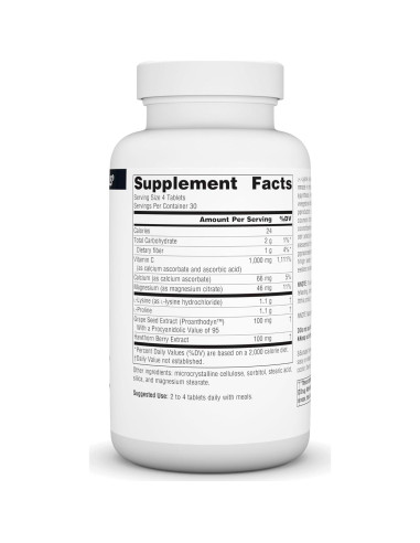 Source Naturals Prolina y Lisina 550 mg - 120 Tabletas Vegetarianas