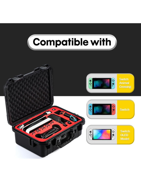 Funda de transporte DEVASO para Nintendo Switch OLED - Impermeable Funda de transporte DEVASO para Nintendo Switch OLED - Impermeable