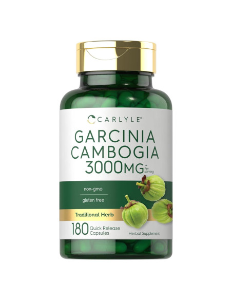 Extracto de Garcinia Cambogia Carlyle 3000mg 180 Cápsulas Suplemento Extracto de Garcinia Cambogia Carlyle 3000mg 180 Cápsulas Suplemento