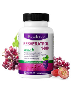 Suplemento Antioxidante Resveratrol 1480mg USJBF - 90 Cápsulas