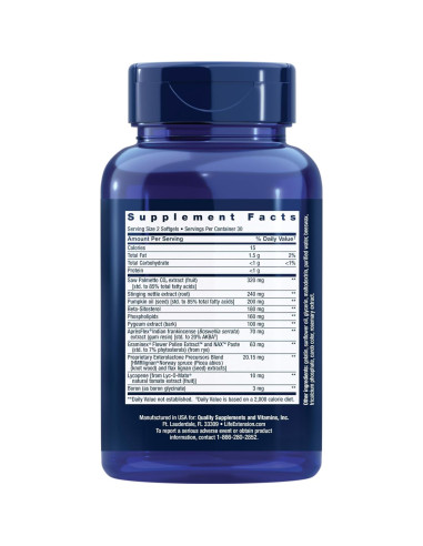 Fórmula Ultra Prostate Life Extension 60 Gelatinas Blandas