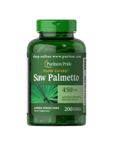 Extracto de Saw Palmetto Puritan's Pride 450mg 200 Cápsulas