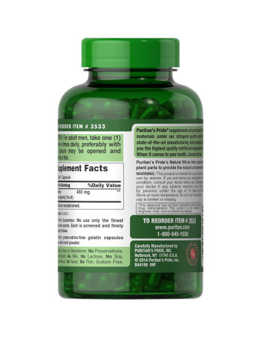 Extracto de Saw Palmetto Puritan's Pride 450mg 200 Cápsulas