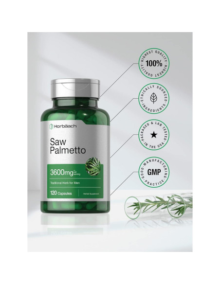 Extracto de Saw Palmetto Horbach 120 Cápsulas 3600mg Extracto de Saw Palmetto Horbach 120 Cápsulas 3600mg