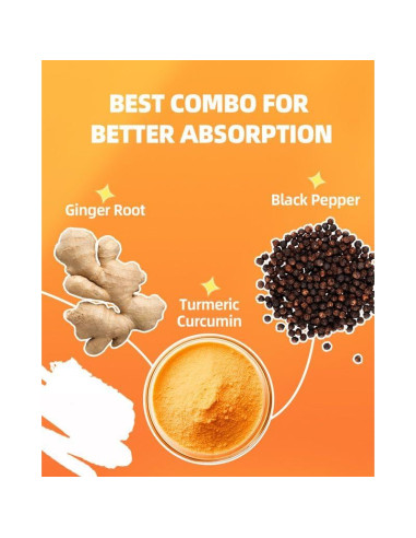 Gomitas de Cúrcuma y Jengibre ORGMO 60 Unidades Veganas