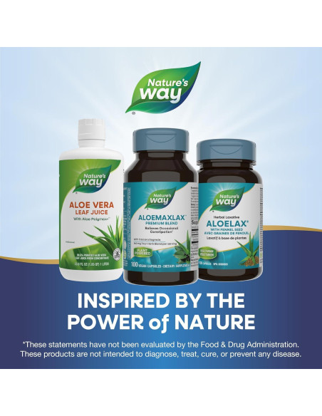 AloeMaxLax Nature's Way 100 Cápsulas Veganas Alivio Estreñimiento AloeMaxLax Nature's Way 100 Cápsulas Veganas Alivio Estreñimiento