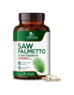 Suplemento de Saw Palmetto 1000mg Nature's Nutrition 60 Cápsulas