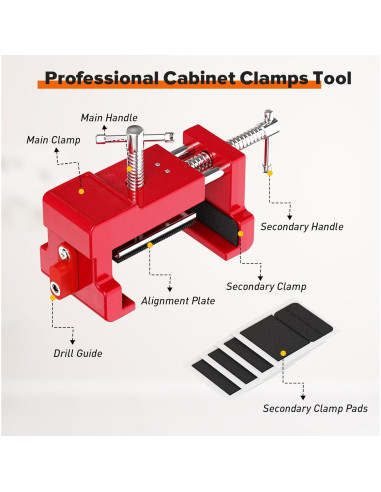 Garras de Gabinete Sebupar 2 Paquete Rojo 10.16 cm