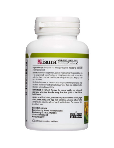 Cardo Mariano Phytosome Factores Naturales 90 Cápsulas 80% Silimarina