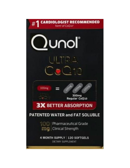 Suplemento Qunol CoQ10 100mg 120 Cápsulas Gel Blandas Suplemento Qunol CoQ10 100mg 120 Cápsulas Gel Blandas
