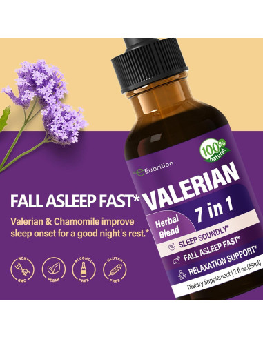 Gotas de Sueño Eubrition 60ml - Valeriana, Manzanilla, Lavanda