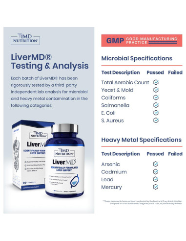 Suplemento Hepático 1MD Nutrition LiverMD - 60 Cápsulas