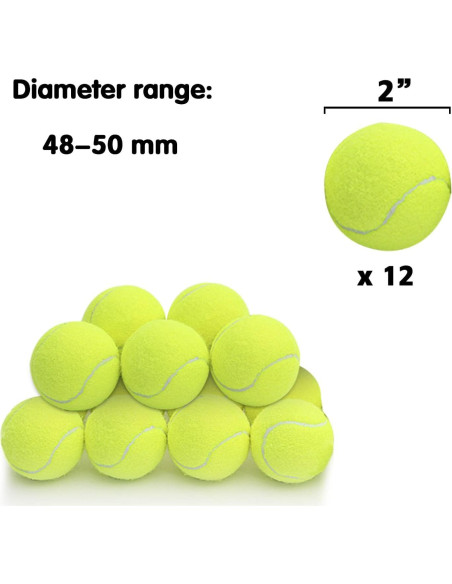 Paquete de 12 Pelotas de Tenis WookYumy para Perros Pequeños Paquete de 12 Pelotas de Tenis WookYumy para Perros Pequeños
