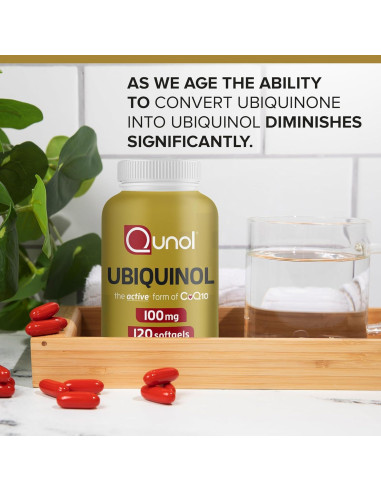 Qunol Ubiquinol CoQ10 100mg 120 Cápsulas - Antioxidante Corazón