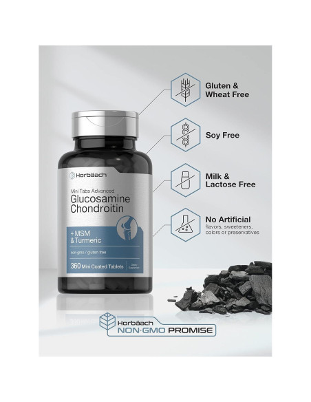Suplemento Glucosamina Condroitina MSM Cúrcuma Horbach 360 Tabletas Suplemento Glucosamina Condroitina MSM Cúrcuma Horbach 360 Tabletas