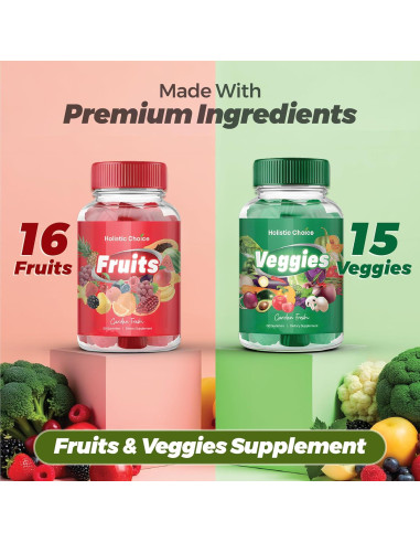 Gomitas de Frutas y Verduras Holistic Choice - 60 gomitas