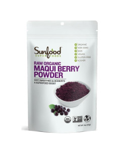 Polvo de Maqui Orgánico Sunfood 113.4 g - Antioxidantes para Batidos