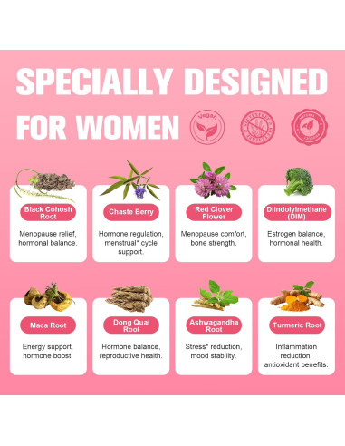 Suplemento Menopausia 40-en-1 Totaria 120 Cápsulas Veganas