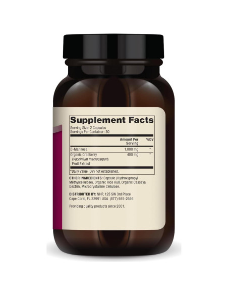Suplemento D-Mannose y Arándano Dr. Mercola 60 Cápsulas Suplemento D-Mannose y Arándano Dr. Mercola 60 Cápsulas