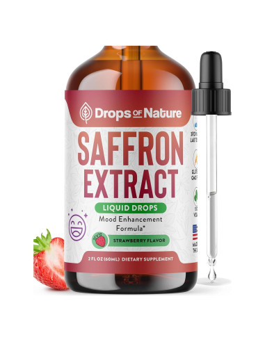 Extracto Líquido de Azafrán Gotas 60mL - Gotas de Naturaleza - Vegano
