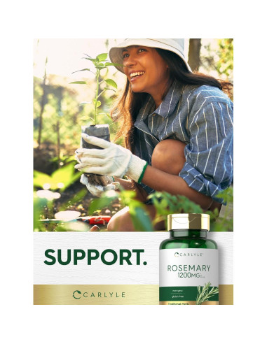 Cápsulas de Romero Carlyle 1200mg 200 Unidades Sin OGM Gluten