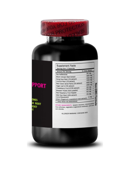 Suplemento Menopausia Mujeres - Trébol Rojo y Cohosh Negro 85g Suplemento Menopausia Mujeres - Trébol Rojo y Cohosh Negro 85g