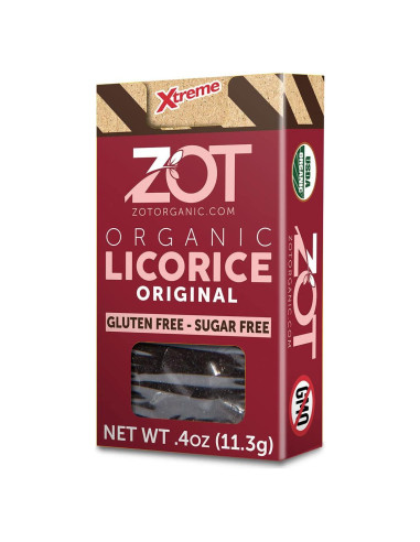 Dulces de Regaliz Orgánico ZOT Original 68g (Paquete de 6)