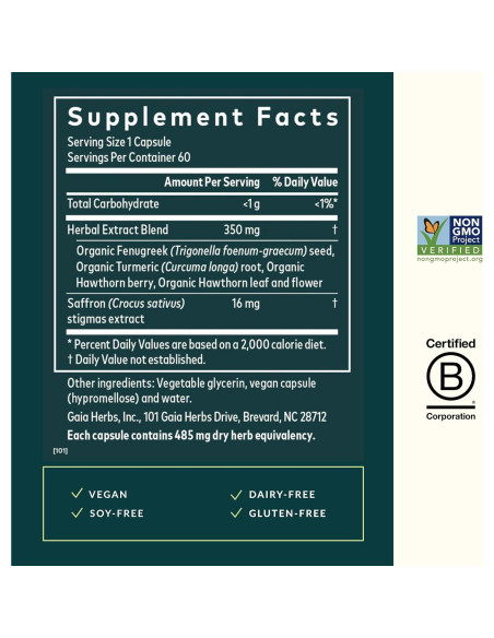Suplemento Hormonal Gaia Herbs Serenidad del Ciclo - 60 Cápsulas Veganas Suplemento Hormonal Gaia Herbs Serenidad del Ciclo - 60 Cápsulas Veganas