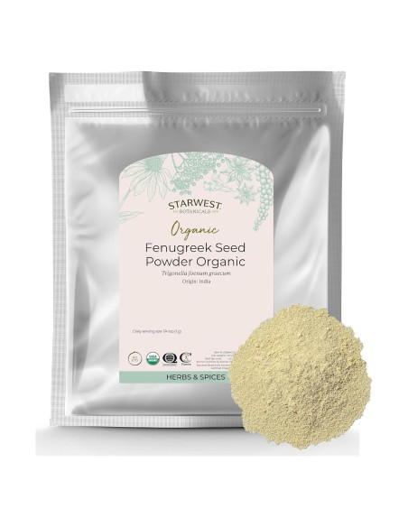Polvo de Semilla de Fenogreco Orgánico Starwest 0.45 kg - Especia para Curry y Guisos Polvo de Semilla de Fenogreco Orgánico Starwest 0.45 kg - Especia para Curry y Guisos
