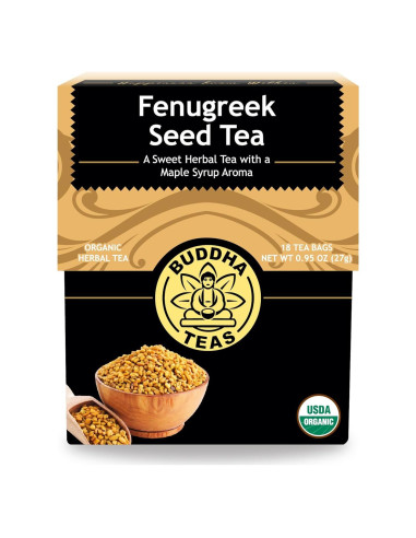 Té de Semilla de Fenogreco Buddha Teas - 18 Bolsitas Sin Cafeína