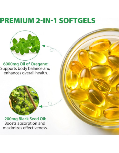 Cápsulas de Aceite de Orégano Orgánico 120pc - Daoxinchen