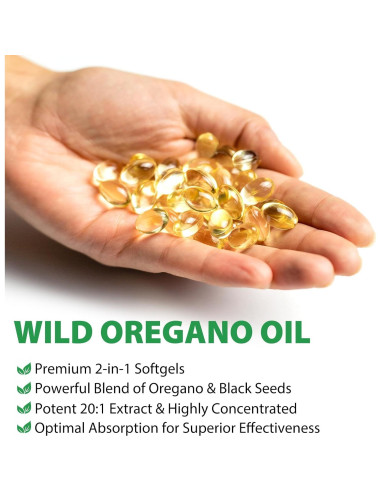 Cápsulas de Aceite de Orégano Orgánico 120pc - Daoxinchen
