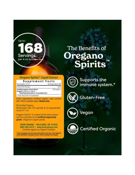 Extracto de Orégano Herb Pharm 118.3 ml - Soporte Inmunológico Extracto de Orégano Herb Pharm 118.3 ml - Soporte Inmunológico