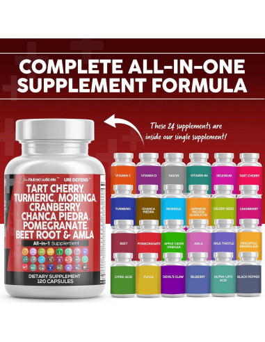 Cápsulas de Cereza Ácida Clean Nutraceuticals 120 Ct - Soporte Ácido Úrico