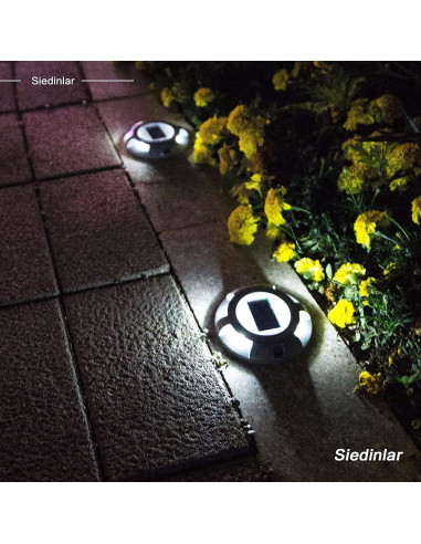 Luces Solares SIEDiNLAR LED 4 Paquete Impermeables