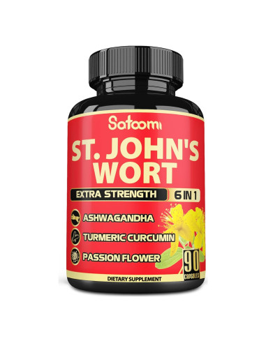 Cápsulas de Hierba de San Juan Satoomi 90 Veganas 5050 mg