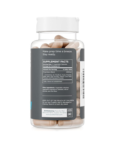 Suplemento de Fibra Vegano Pure for Men 60 Cápsulas