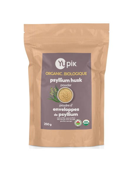 Polvo de Cáscara de Psyllium Orgánico Yupik 250 g - 95% Pureza Polvo de Cáscara de Psyllium Orgánico Yupik 250 g - 95% Pureza