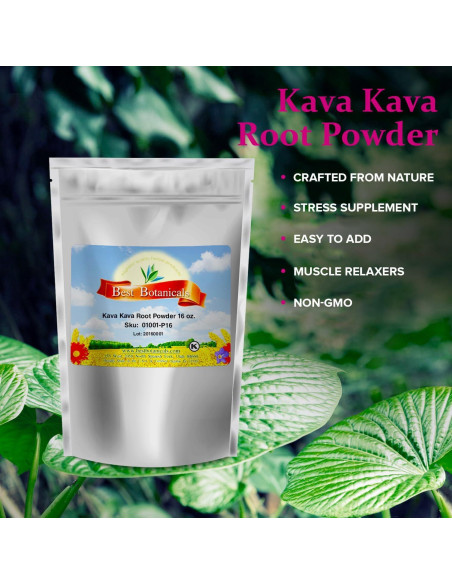 Polvo de Raíz de Kava Kava 450g Mejor Botánicos - Sin OGM Polvo de Raíz de Kava Kava 450g Mejor Botánicos - Sin OGM