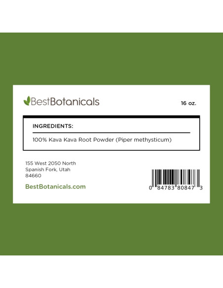 Polvo de Raíz de Kava Kava 450g Mejor Botánicos - Sin OGM Polvo de Raíz de Kava Kava 450g Mejor Botánicos - Sin OGM