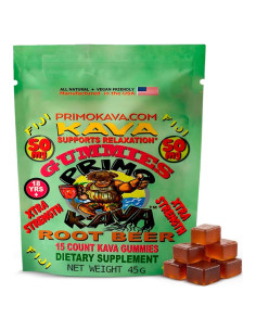 Gomitas de Kava Kava 50mg PRIMO KAVA - Sabor Cerveza Raíz