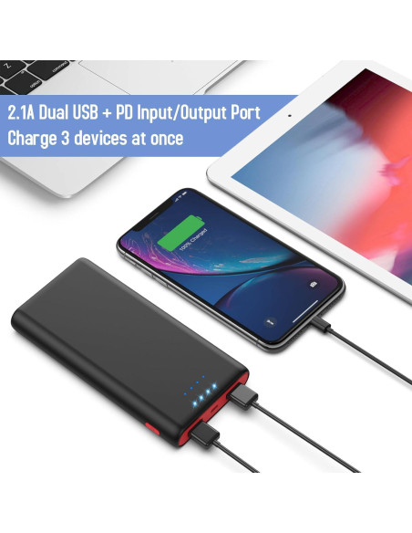 Cargador Portátil Ekrist 25800mAh Carga Rápida 3 Puertos USB Cargador Portátil Ekrist 25800mAh Carga Rápida 3 Puertos USB