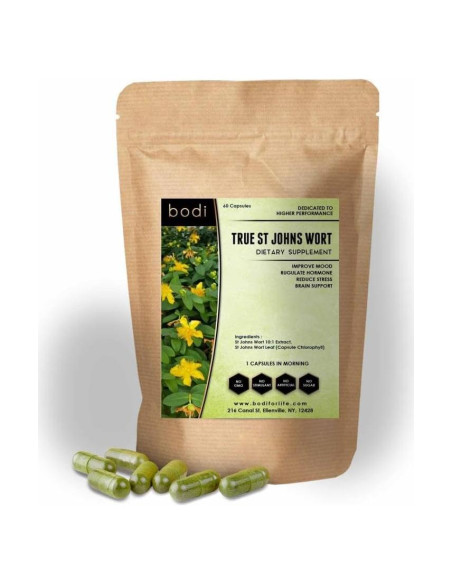 Cápsulas de Hierba de San Juan Bodi 100% Pura Natural 60 Unidades Cápsulas de Hierba de San Juan Bodi 100% Pura Natural 60 Unidades