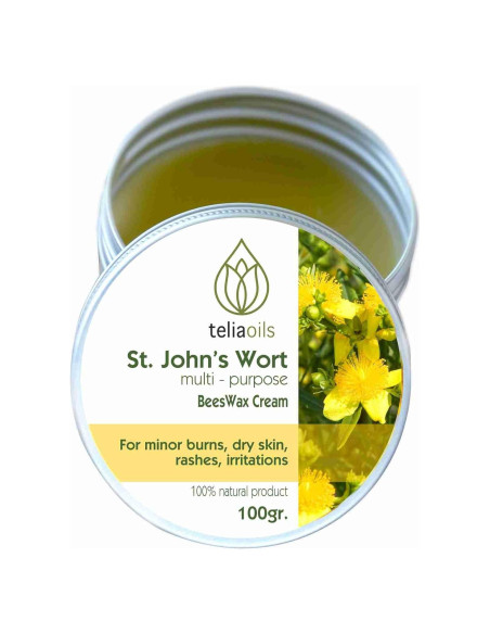Crema Hidratante Orgánica Teliaoils 89 ml - Cera de Abejas y Hierba de San Juan Crema Hidratante Orgánica Teliaoils 89 ml - Cera de Abejas y Hierba de San Juan